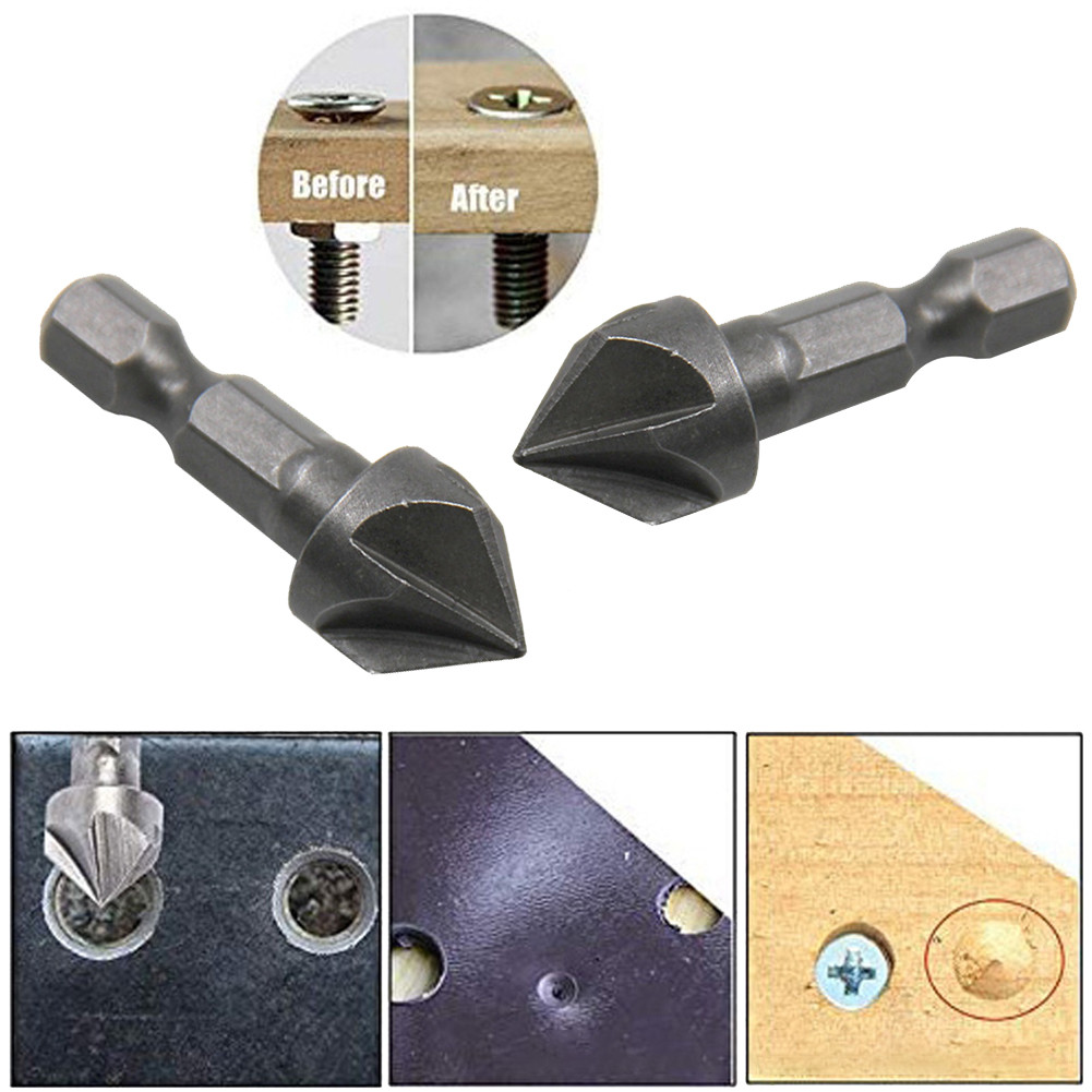 Chamfering Tool Countersink Drill Debur Grey Woodworking 100% Thương hiệu mới