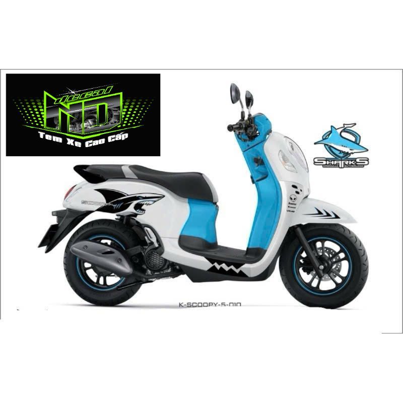 Tem Scoopy  - tem PVC 3 lớp không bay màu