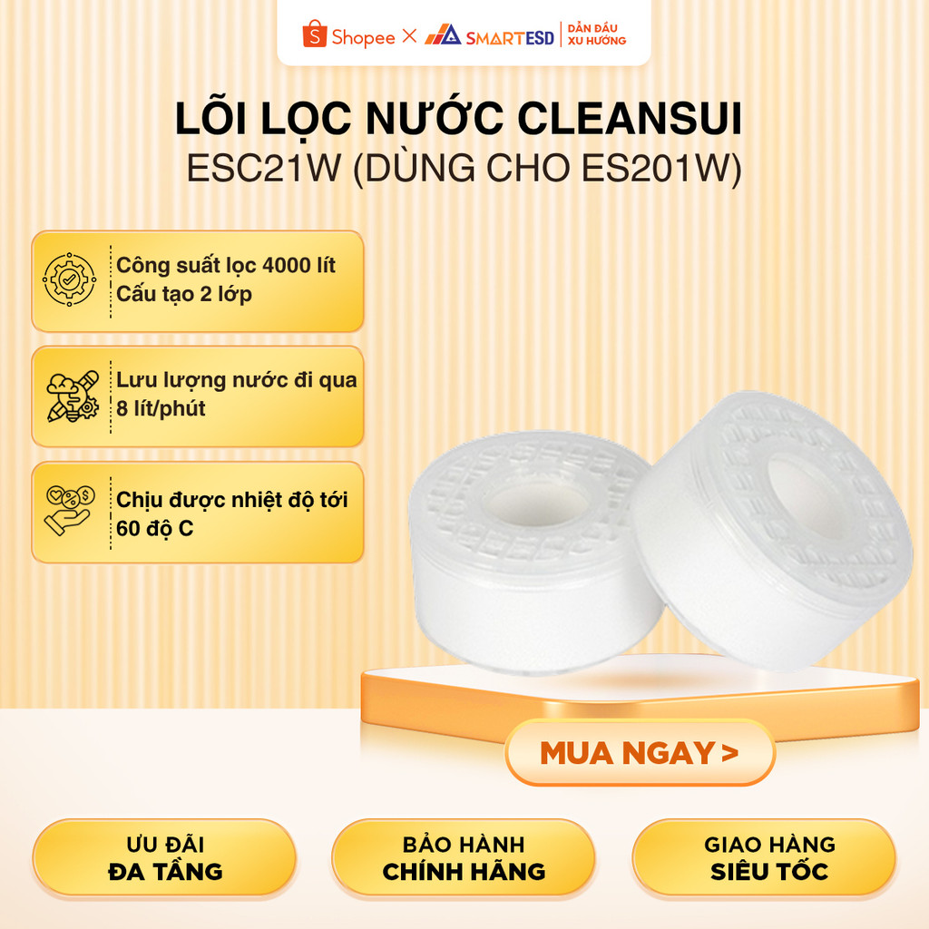 Lõi lọc nước Cleansui ESC21W (dùng cho ES201W) - Hàng chính hãng