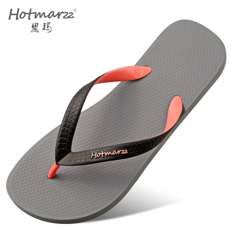 Hotmarzz Hotmarzz Dép xỏ ngón màu trơn Dép nam chống trượt Dép nam Cặp đôi Dép PVC Dép / Croissant 1