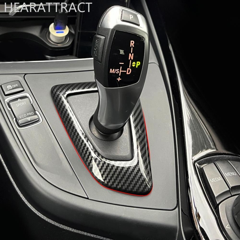 HEARATTRACT Xe Sợi Carbon Bánh Răng Dịch Chuyển Khung Viền Cho Xe BMW 1 2 3 4 5 Series F20 F21 F22 F