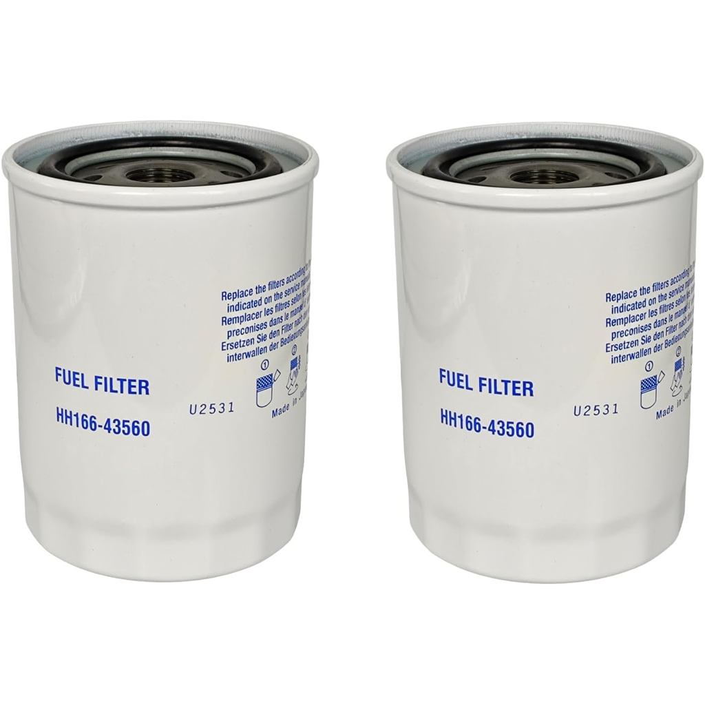 Bộ Lọc Nhiên Liệu 2X 16631-43560 HH166-43560 Cho Kubota KX080-3T SVL75 SVL75-2 (SN 26157 & Dưới) SVL