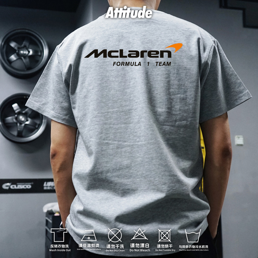 Áo Thun Nam 100% Bông with Logo McLaren Monogram - Phù hợp Cho Người Hâm Mộ Đua Xe