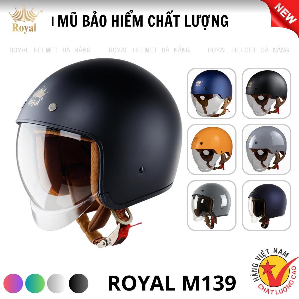 New Màu Mới Mũ Bảo Hiểm Kính Âm Royal Helmet M239 & M139 Nón Bảo Hiểm Royal Chính Hãng