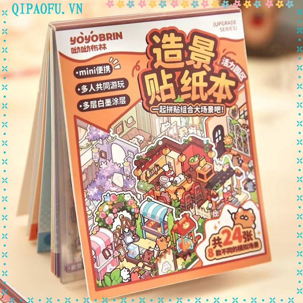 Bộ sưu tập nhãn dán cảnh quan thu nhỏ NENTEY, Nhãn dán cảnh quan Mini PET, Phim hoạt hình Ba chiều 8