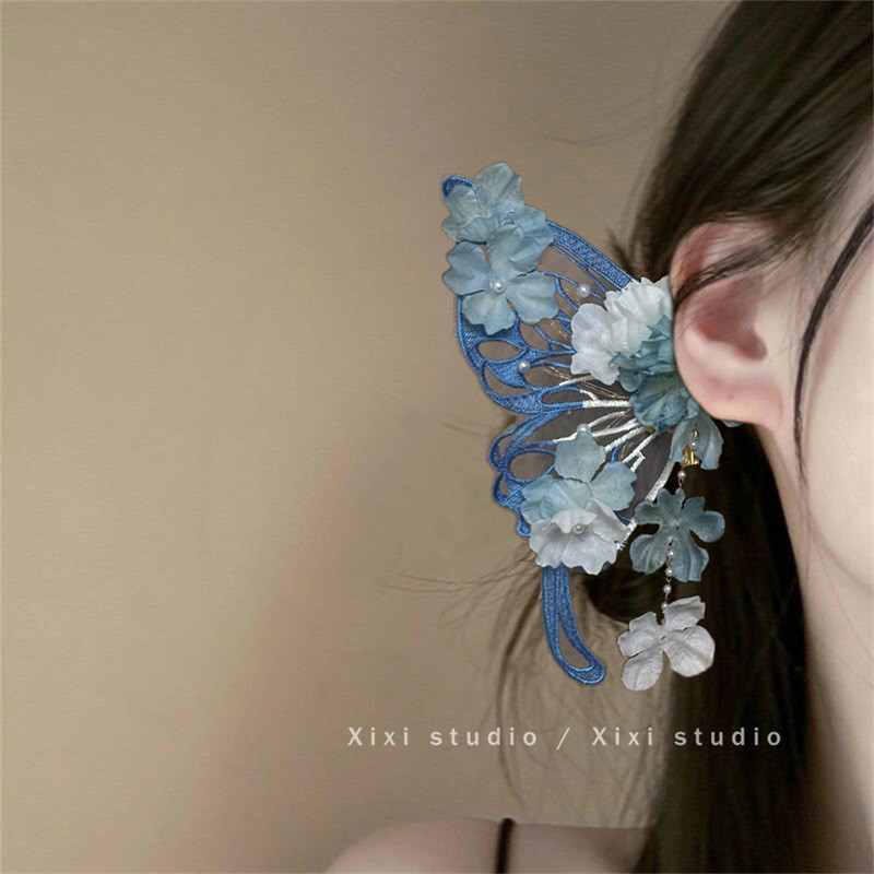 Kẹp tóc bướm lớn, hoa lụa hoa bên hoa cli 大 ❈ ❈ ❈ ❈ ❈ ❈ ❈ ❈ ❈ ❈ ❈ ❈ ❈ ❈ ❈ ❈ ❈ 🚚 ❈ ❈ ❈ ❈ ❈ ❈ ❈ ❈ ❈ ❈ 