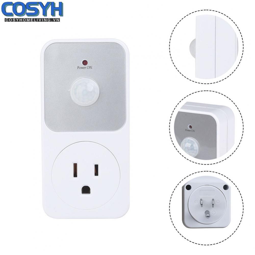 <cosyh>Easily Installed PIR Motion Activated Electrical Plug Suitable for Garage Lights