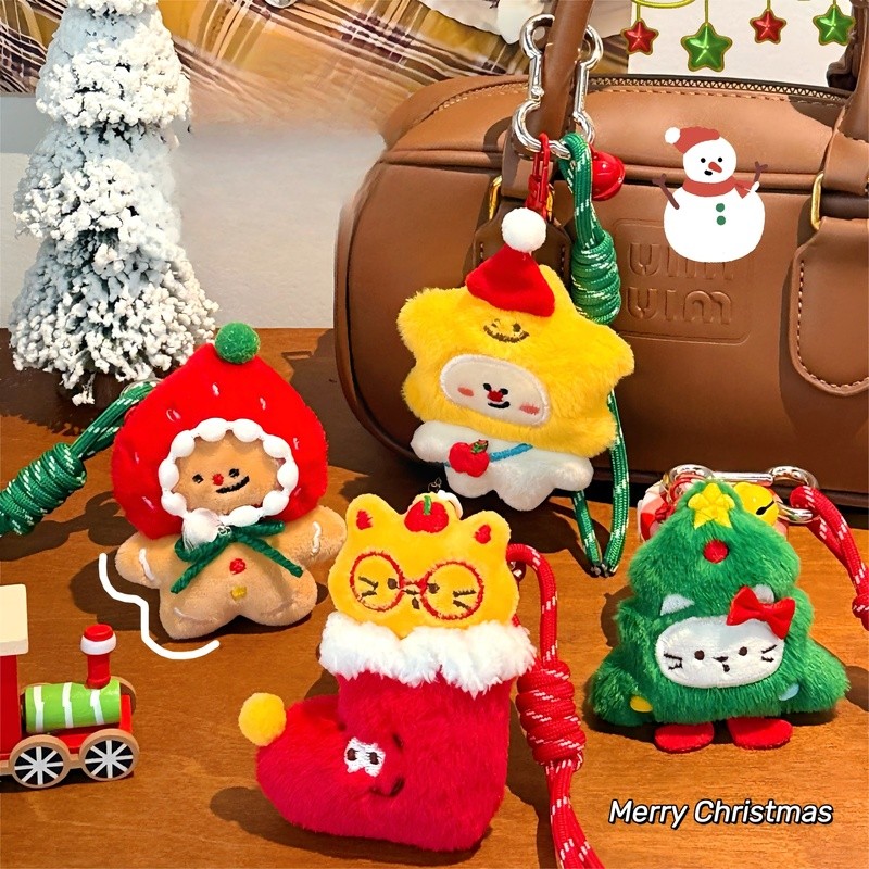 Bag Christmas accessories mountain bag luxury buckle pendant cartoon Gingerbread Man Christmas tree 