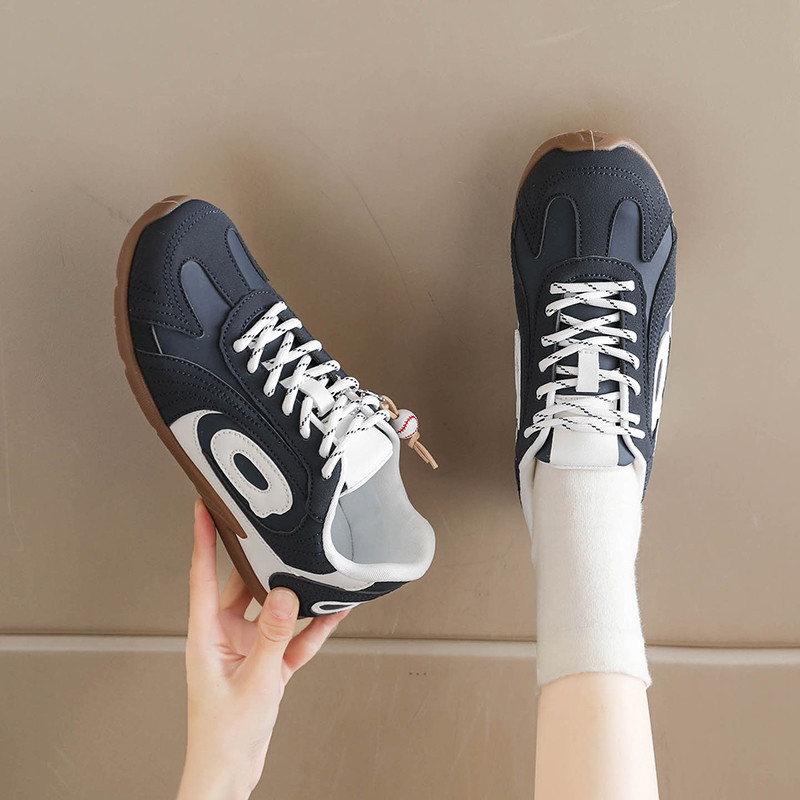 Women's Fashion Korean Style-Autumn New Versatile Baseball Training Shoes Thin Sole Casual Sports Ra