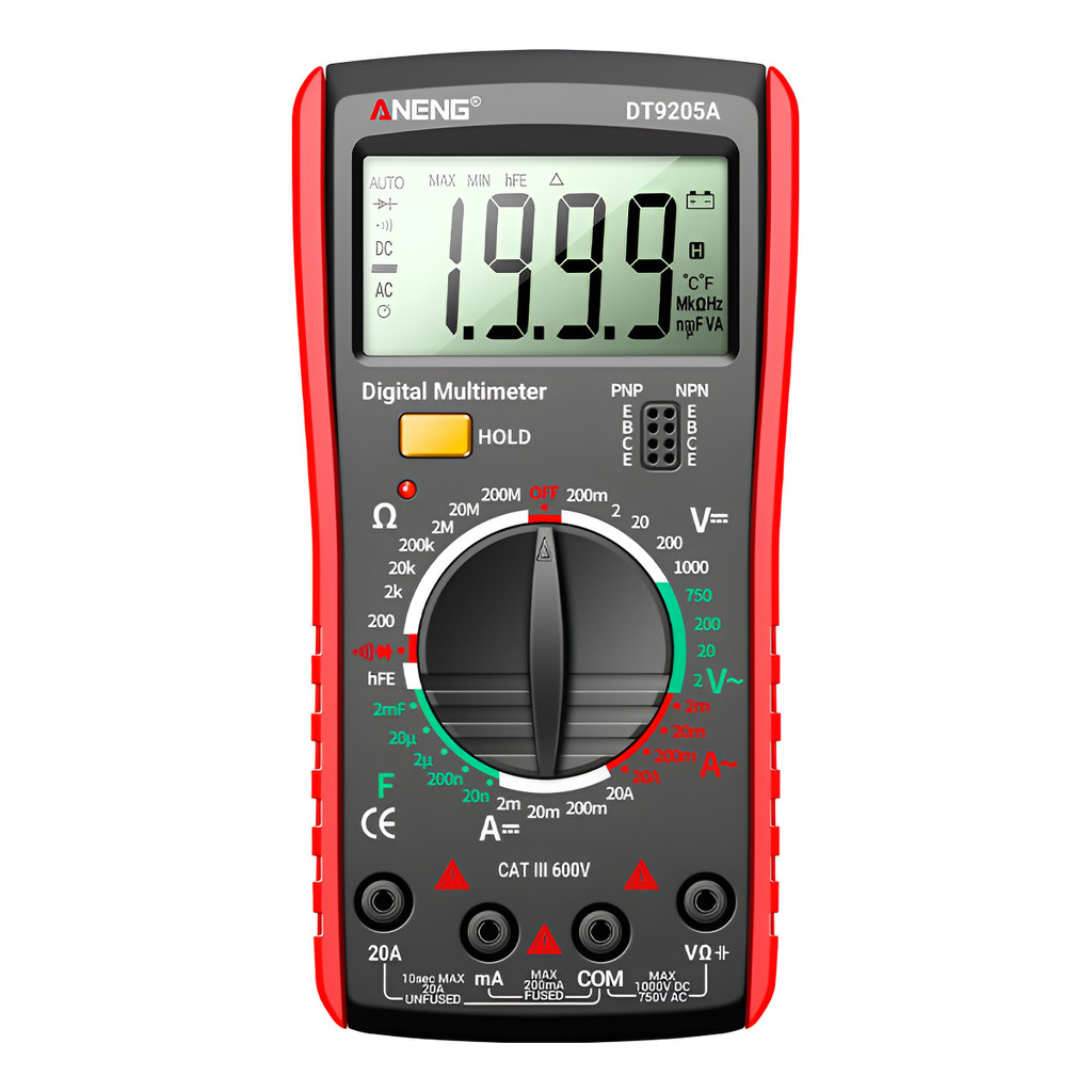 Xu hướng ANENG DT9205A Đồng hồ vạn năng kỹ thuật số AC / DC Điện áp dòng điện Ohm Điện dung hFE Test