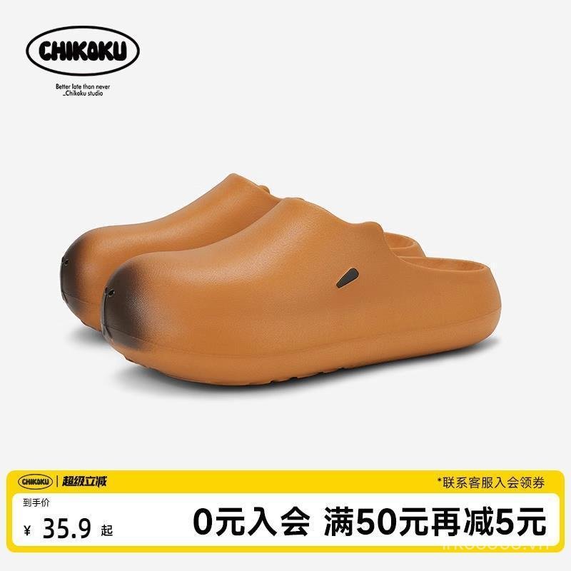 Phổ Biến Chikoku Chikoku Kapibara Birkenstock Nửa Dép Nữ Mùa Xuân Phong Cách Mới Bên Ngoài Mặc Chống