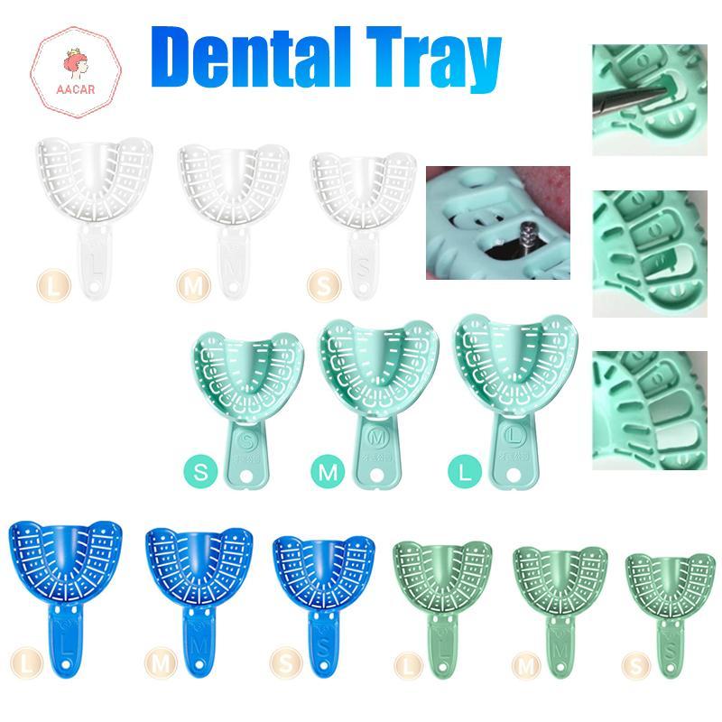 AACAR 6 Cái / bộ Cấy ghép nha khoa Khay nhựa ấn tượng Full Mouth Có thể tháo rời S / M / L Khay đựng