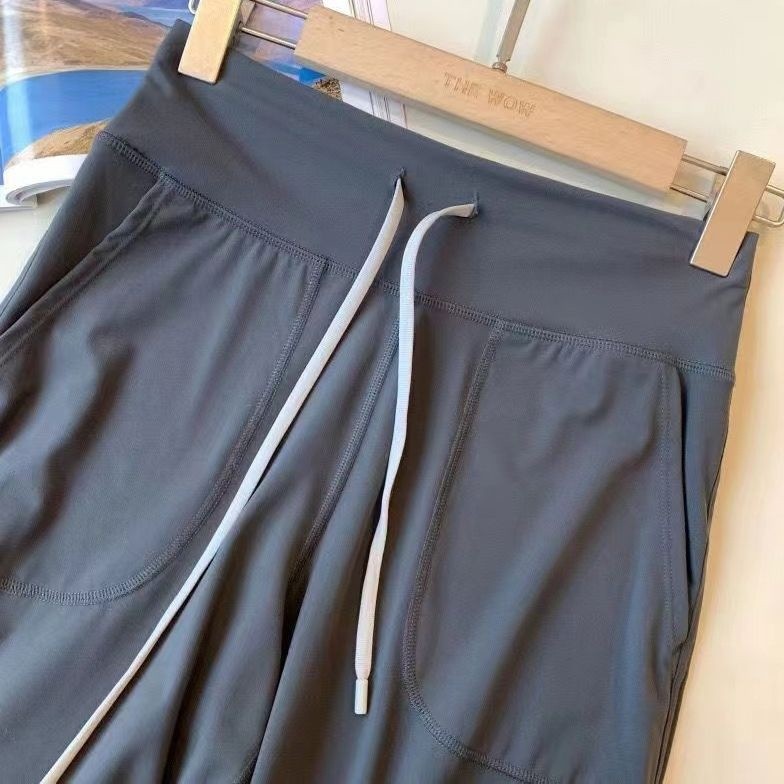2023 New Yoga Straight Pants Detachable Utility Wide Leg Women's Morning Running Premium Sports Jogg