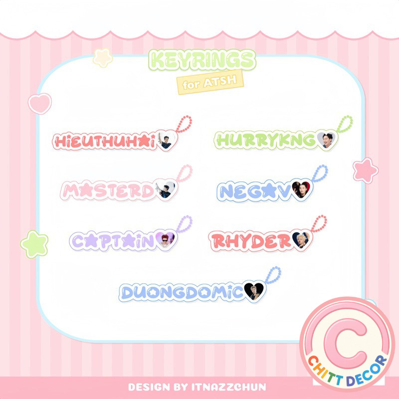 Keyring tên ATSH Anh Trai Say Hi - chit