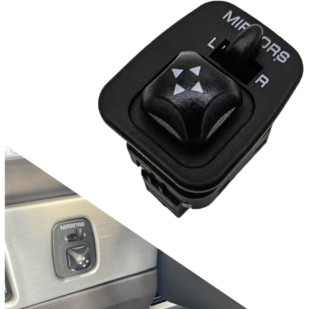 Công tắc điều khiển gương, Nút công tắc nguồn gương cửa trước, Thay thế phích cắm và chạy F65Z-17B676-AB 8 chân, Tương thích với Ford F-150 F-250 Super Duty Excursion (Bla