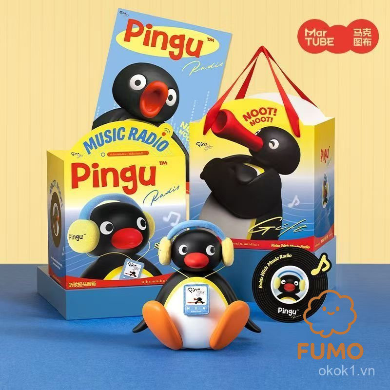 Hàng sẵn có Mark Tabric Pingu Penguin Loa Bluetooth Âm thanh Giáng sinh Quà tặng sinh nhật cho bé gá