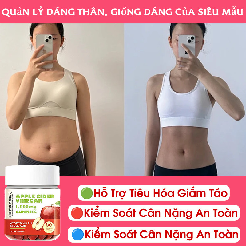 Mua 1 Tặng 1 Nature's Key Cùng Dòng – Kẹo Dẻo Giấm Táo Giảm Cân Tăng No