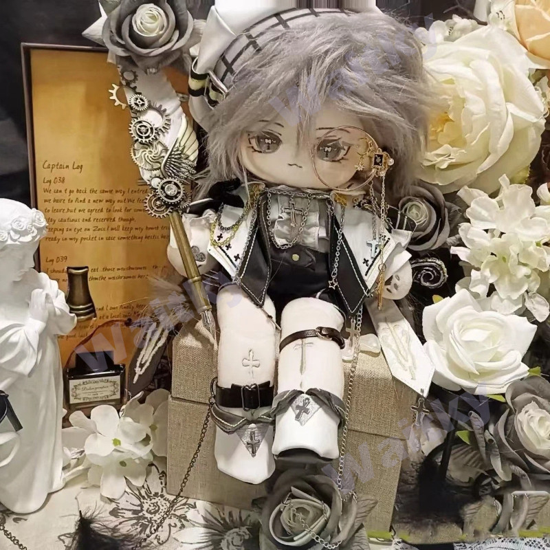 Quần áo búp bê cotton 20cm Waitky, bộ trang phục búp bê chân dài 30cm "White Night Walk" Bộ thay thế