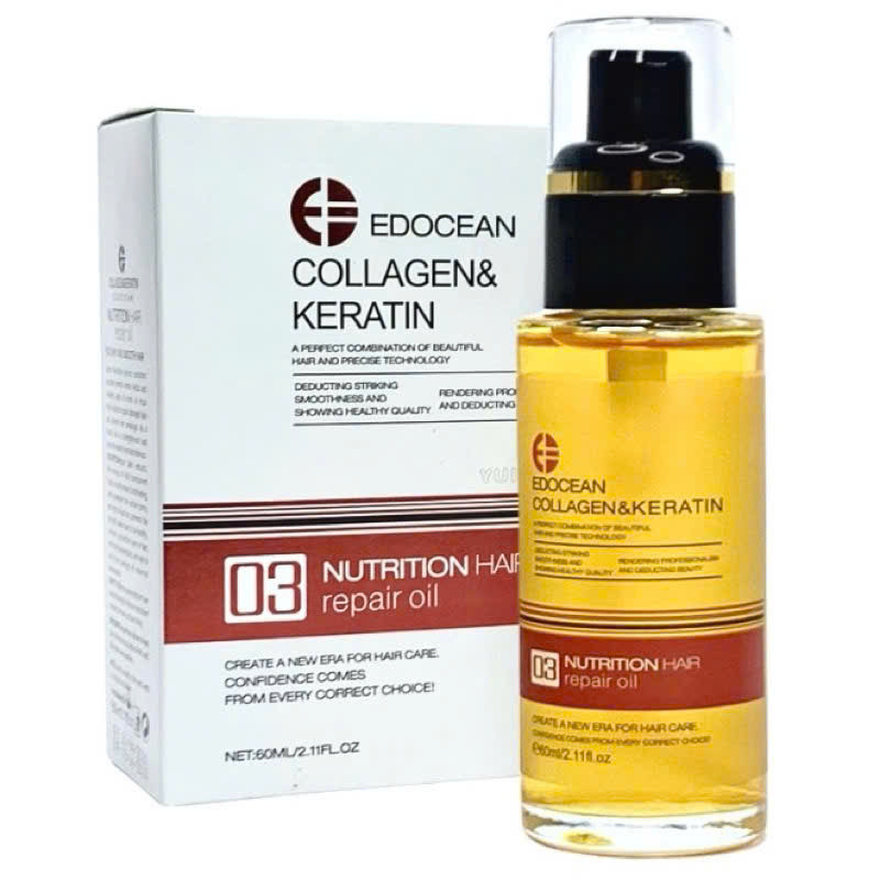 TINH DÀU DƯỠNG TÓC EDOCEAN KERATIN ARGAN OIL 60ML