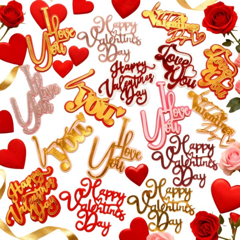 Bánh Acrylic Toppers Sweet Happy Wedding Happy Anniversary Topper