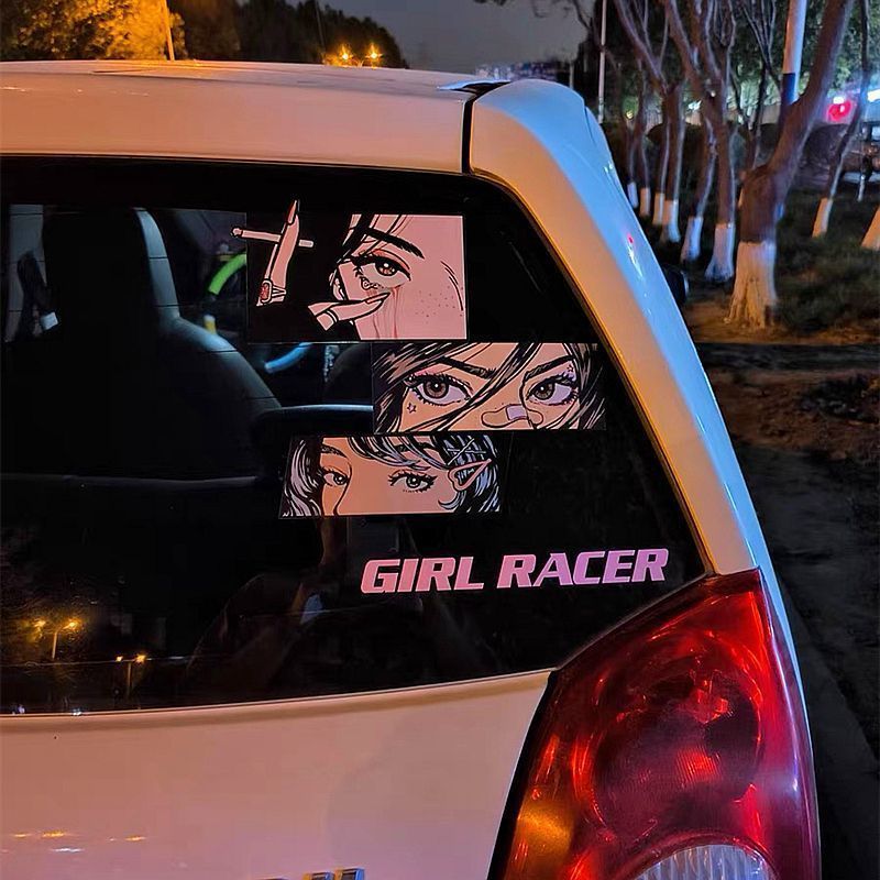 Nhãn dán ô tô Anime Cô gái xinh đẹp XFDK
