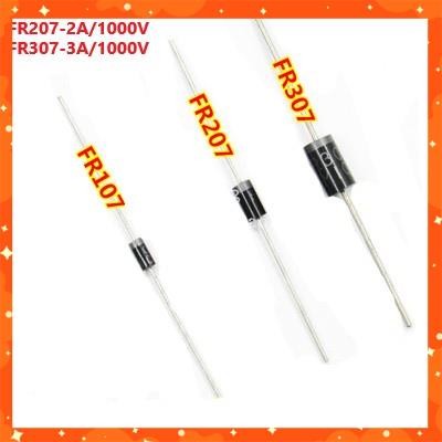 Túi 10 Con - FR107, FR207, FR307 - Diode Xung 1A 1000V Chân Cắm - Phục Hồi Nhanh