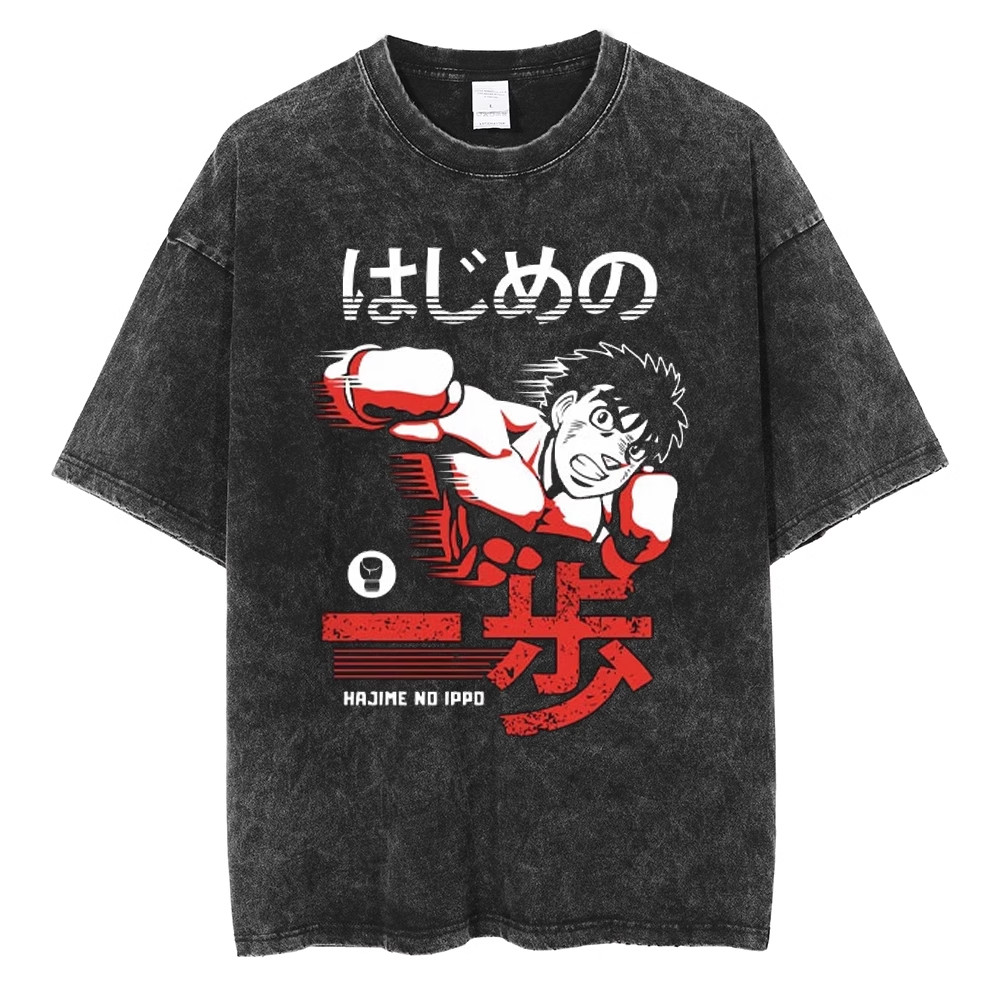 Áo Thun Nam Hajime No Ippo Anime, Cổ Điển, 100% Cotton