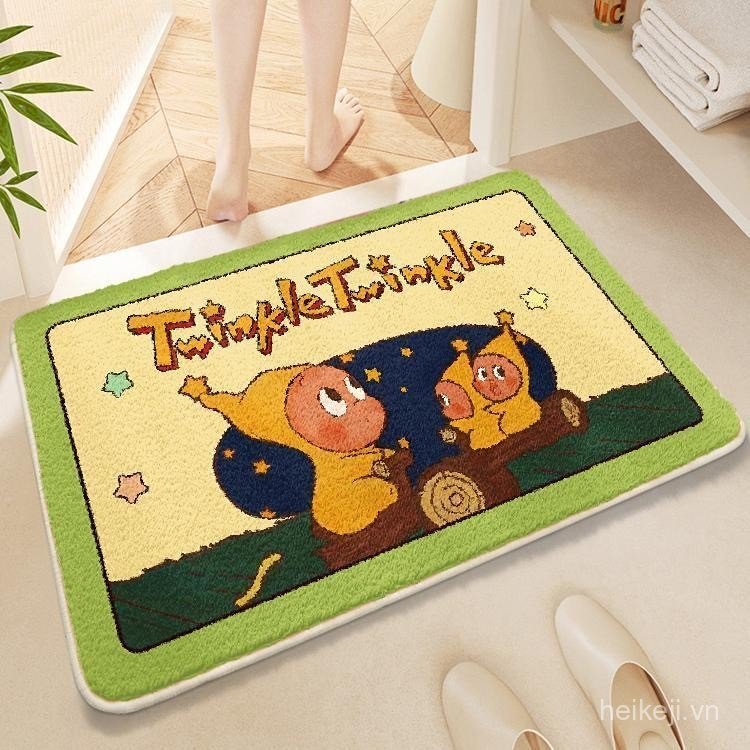 Cartoon Cute Bathroom Floor Mat Plush Soft Carpet Bedroom Bathroom Door Mat