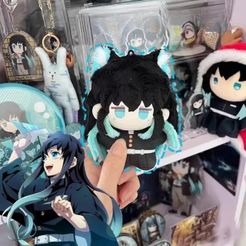 10cm Demon Slayer Sang Trọng Móc Khóa Hoạt Hình Trò Chơi Anime Tokitou Muichiro Cosplay Đồ Chơi Bạn 
