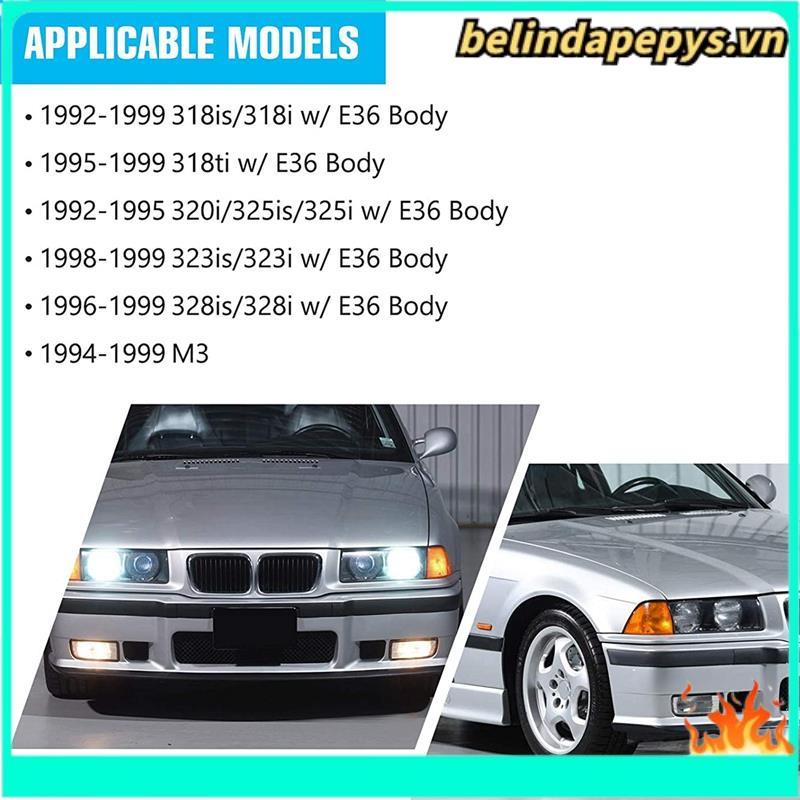 Đèn Sương Mù E36 Cho M3 (E36) 3 Series 1992-1999 Lắp Ráp Thay Thế Đèn Sương Mù 1 Cặp (Ống Kính Vàng)