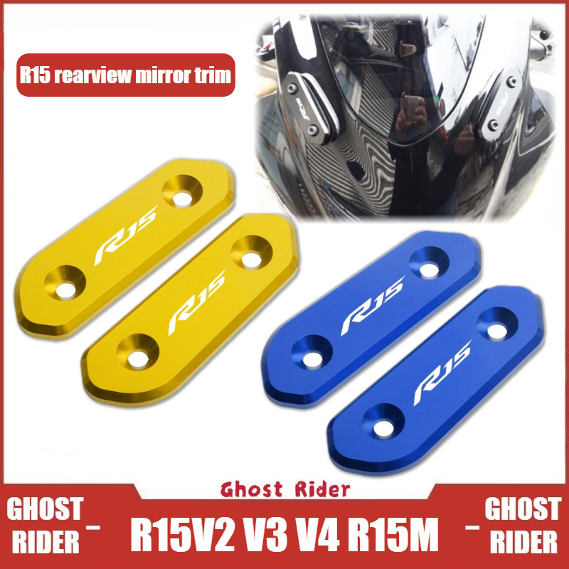 Dành Cho Xe YAMAHA YZF R15 V2 V3 V4 R15M Sửa Đổi CNC Nhôm Gương Lỗ Nắp Xe Máy Trang Trí Phụ Kiện