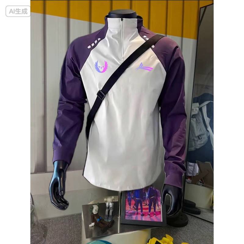 Worrandi Track and Field Training Stand Collar Men's and Women's Sports Half Long-Sleeve Zipper Spor