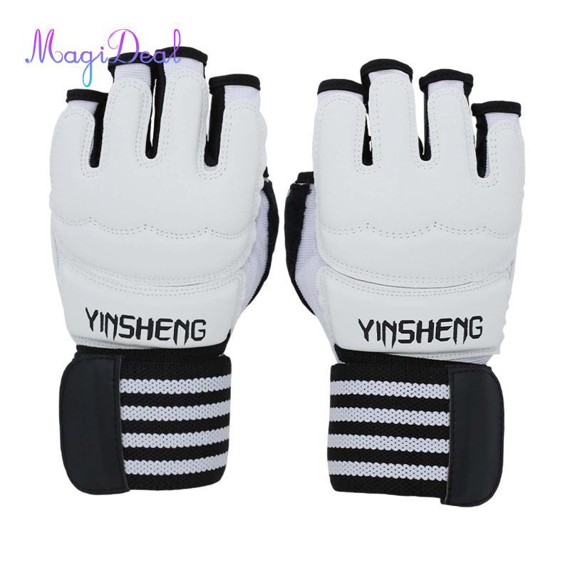 Găng tay Kickboxing MagiDeal, Găng tay đấm bốc, Găng tay tập luyện chiến đấu nửa ngón tay, Găng tay 
