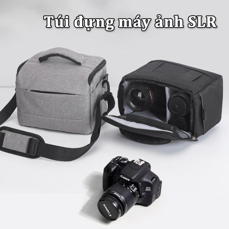 Túi đựng máy ảnh SLR, Túi máy ảnh đeo vai chuyên nghiệp dày dặn chống thấm chống sốc, Lác Lửng Có Thể Tháo Rời