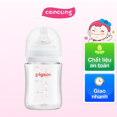 Bình Sữa Pigeon Thuỷ Tinh Softouch Baby Friendly World (160ml,SS) - Con Cưng