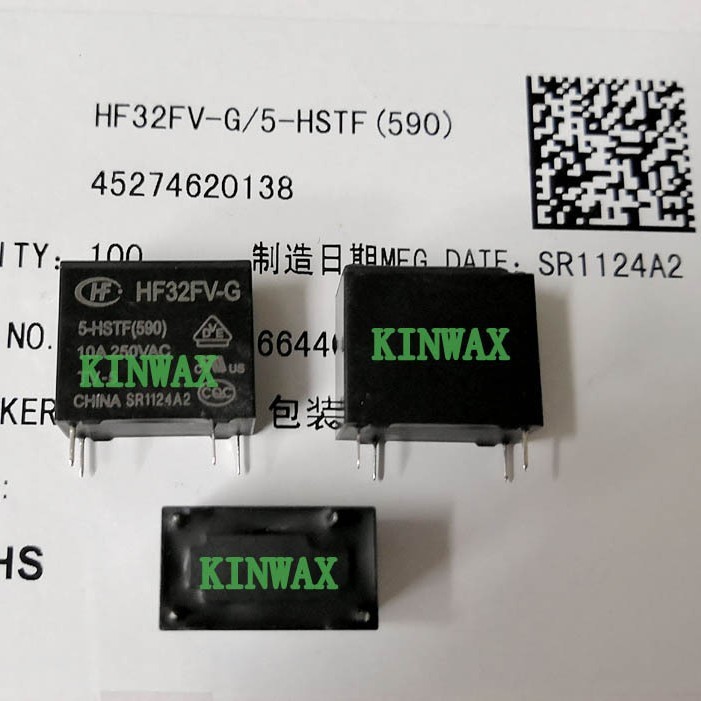 HF32FV-G / 18-HL3F Rơle Một Bộ Thường Mở 4 Chân 10A277VAC Loại Tải Cao