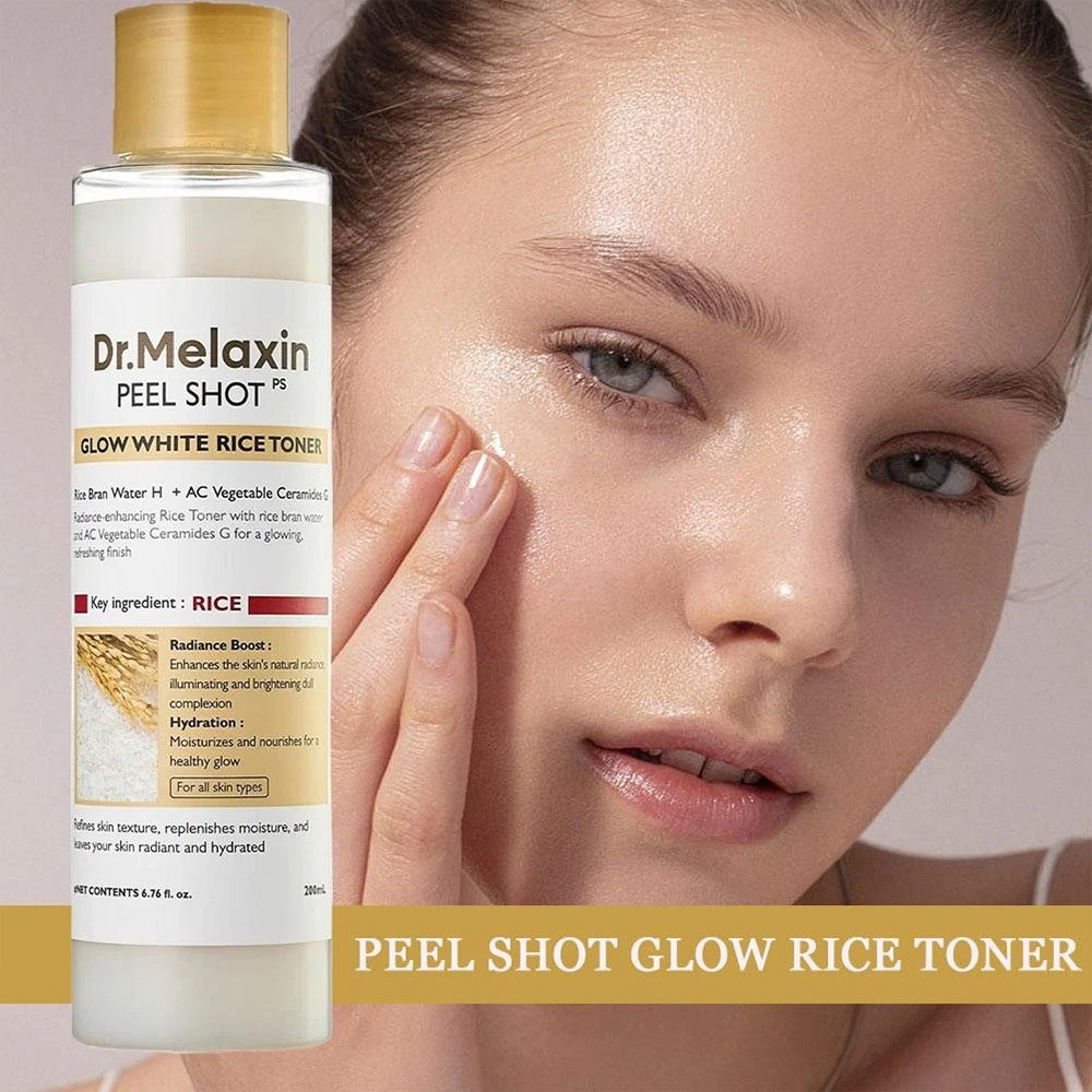 Dr.Melaxin Peel Shot Glow Rice Toner 200ml hydrated Skin Cleansing Skin