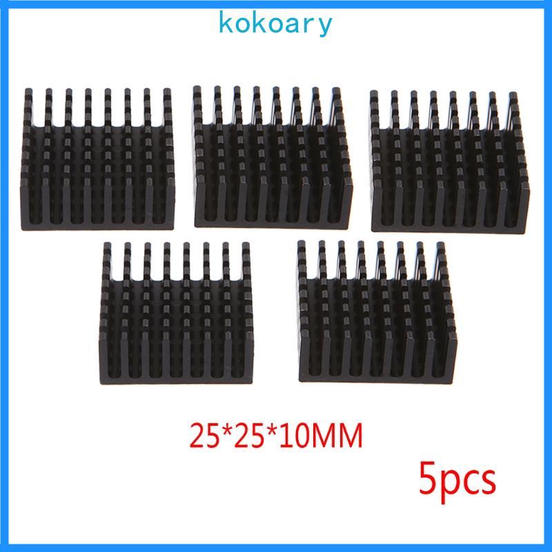 KOK PC Tản Nhiệt 5 Chiếc 25x25x10 Mm Nhôm Tản Nhiệt Tản Nhiệt Chip Điện Tử Làm Mát