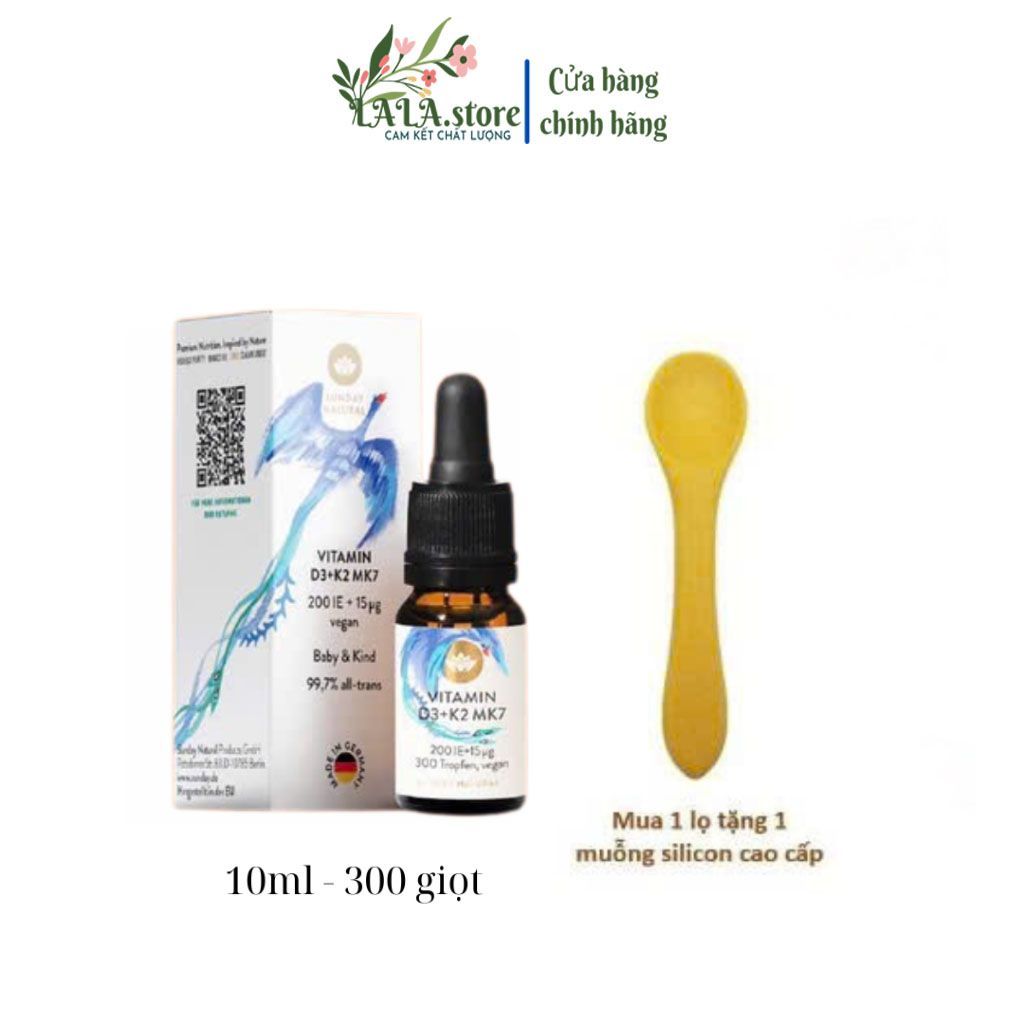 [Mẫu mới]Vitamin D3K2 Đức D3 K2 Sunday Natural 10ml