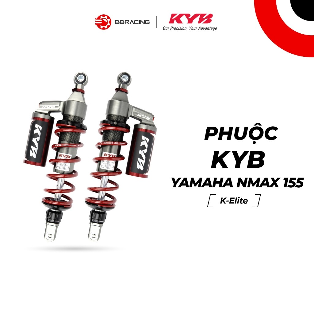Phuộc Sau KYB Elite Yamaha NMax 2015-19 - Đỏ