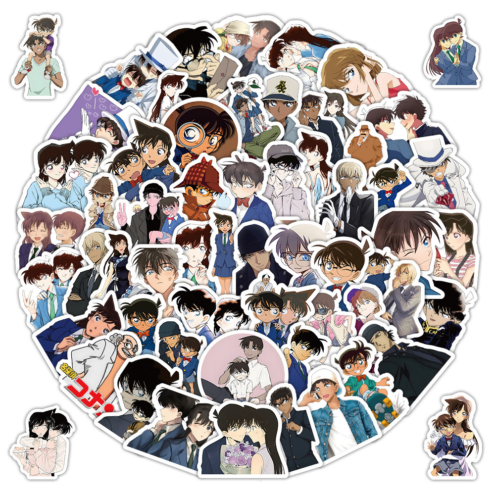 Conan Edogawa Series Sticker (103 Cái) - Đề Can Quạt Anime Cho Hành Lý, Ba Lô, Người Lập Kế Hoạch & 
