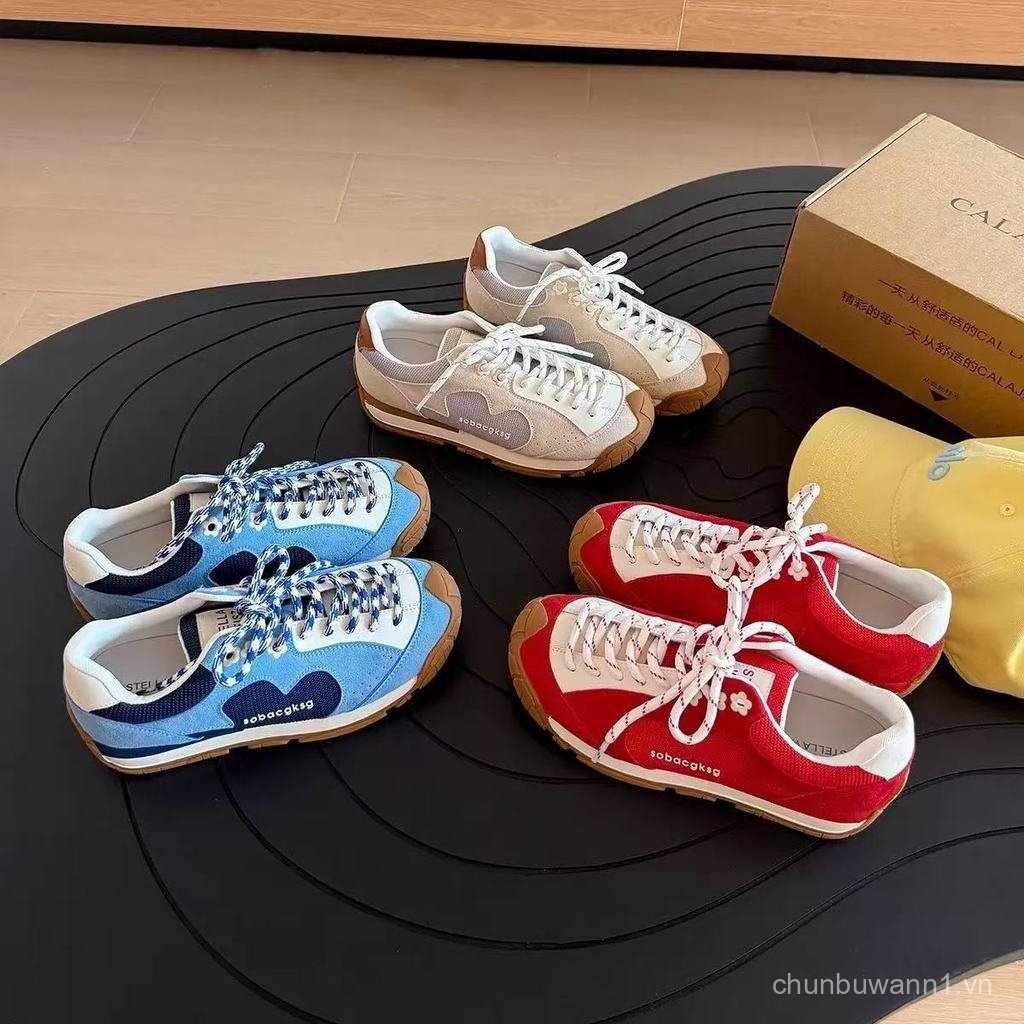 Vintage Women's Thick Sole25New Breathable Versatile Casual Sports Jogging Shoes