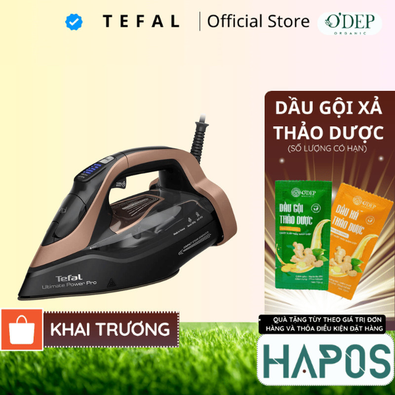 Bàn ủi hơi nước Tefal Ultimate Power Pro FV9E50E0 3200W - Mặt đế Ceramic - Bảo Hành Chính Hãng 2 Năm