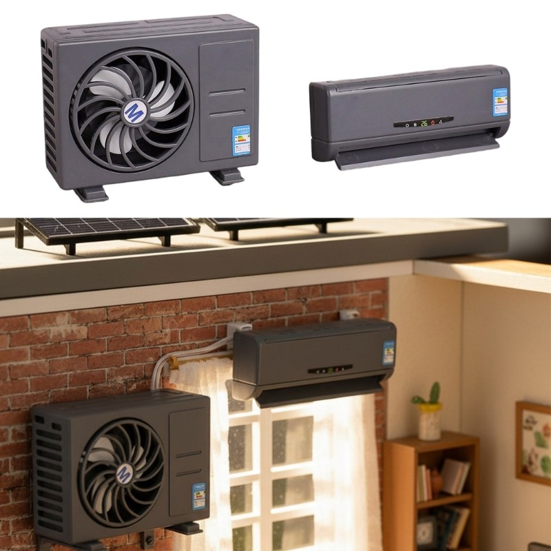 Mô hình điều hòa năng lượng mặt trời Mini an toàn cho trẻ em QUIM cho nhà búp bê