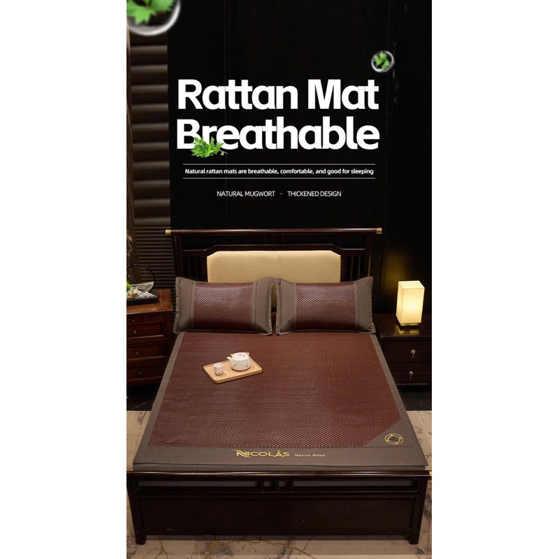 CHIẾU ĐIỀU HOÀ, CHIẾU MÂY NGẢI CỨU NICOLAS SIÊU CẤP thoải mái dễ chịu, mát lạnh , êm ái và thoáng kh