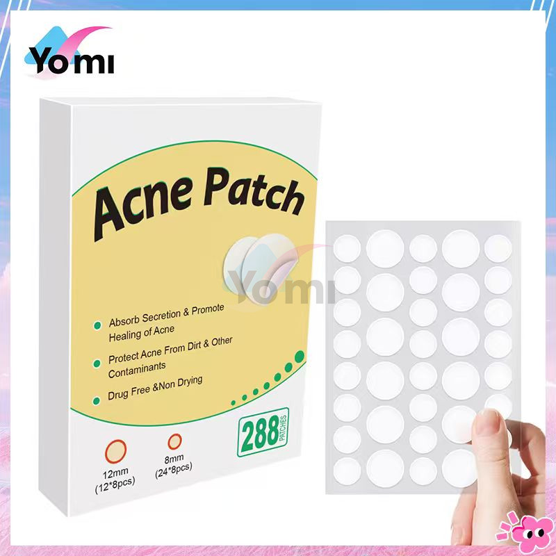 288 miếng dán mụn cho mặt, miếng dán mụn hydrocolloid để che mụn, vết thâm và mụn bùng phát, miếng d