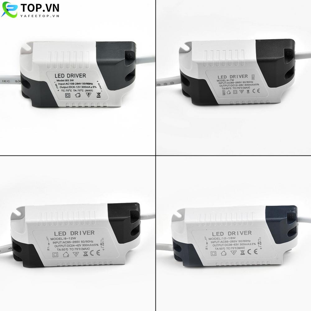 Lamp LED Driver Plastic 1-3W/4-7W/8-12W/12-18W Adapter Home AC-DC Transformator