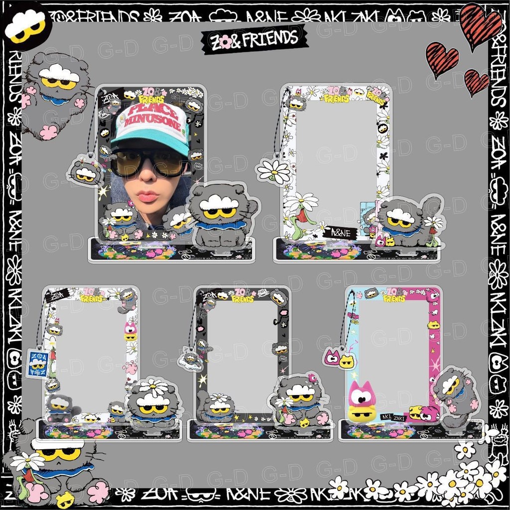 G-D G-D Kwon Ji-Dragon Phim Hoạt Hình Đựng Thẻ Khung Ảnh Móc Khóa Kwon Ji-Dragon Aidou Thẻ Nhỏ Lưu T