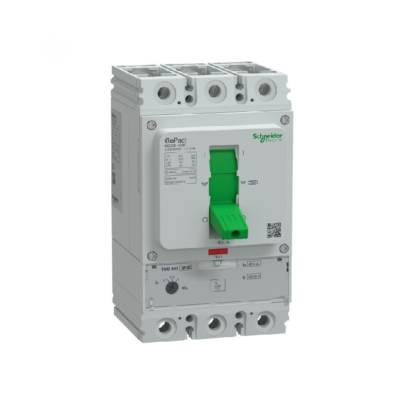 (Q4)  Cầu dao dạng khối MCCB GoPact 400F 3P 36kA chỉnh định 0.7-1xIn - Schneider Electric - G40F3A32