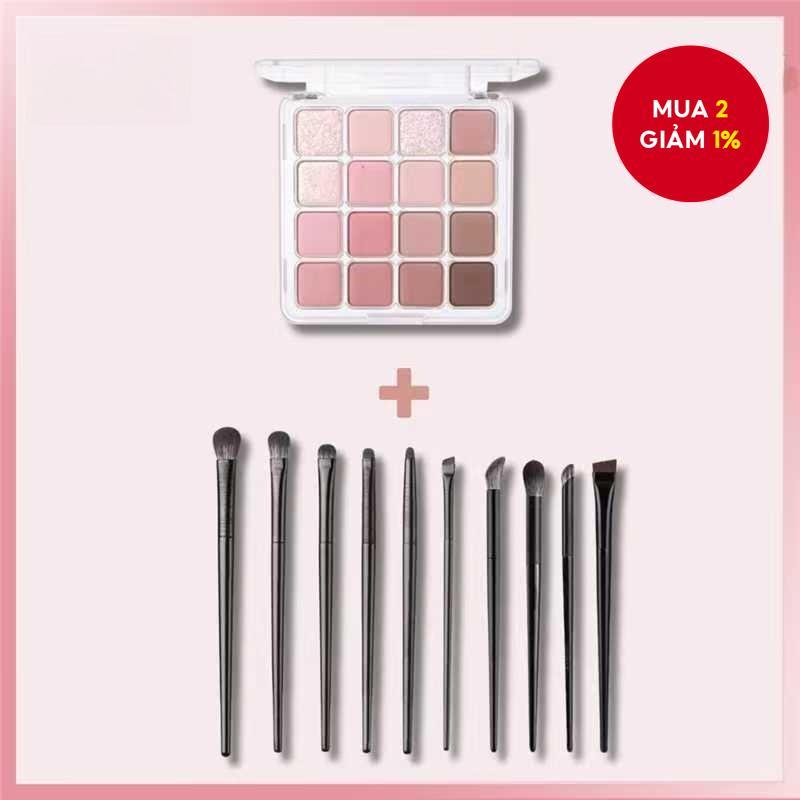 Bảng phấn mắt ErshiQi 16 màu, phấn mắt nhỏ, màu sắc v matte, ngọc trai và nhũ mịn